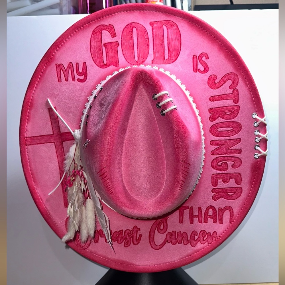 Pink Breast Cancer Inspirational Women's Hat